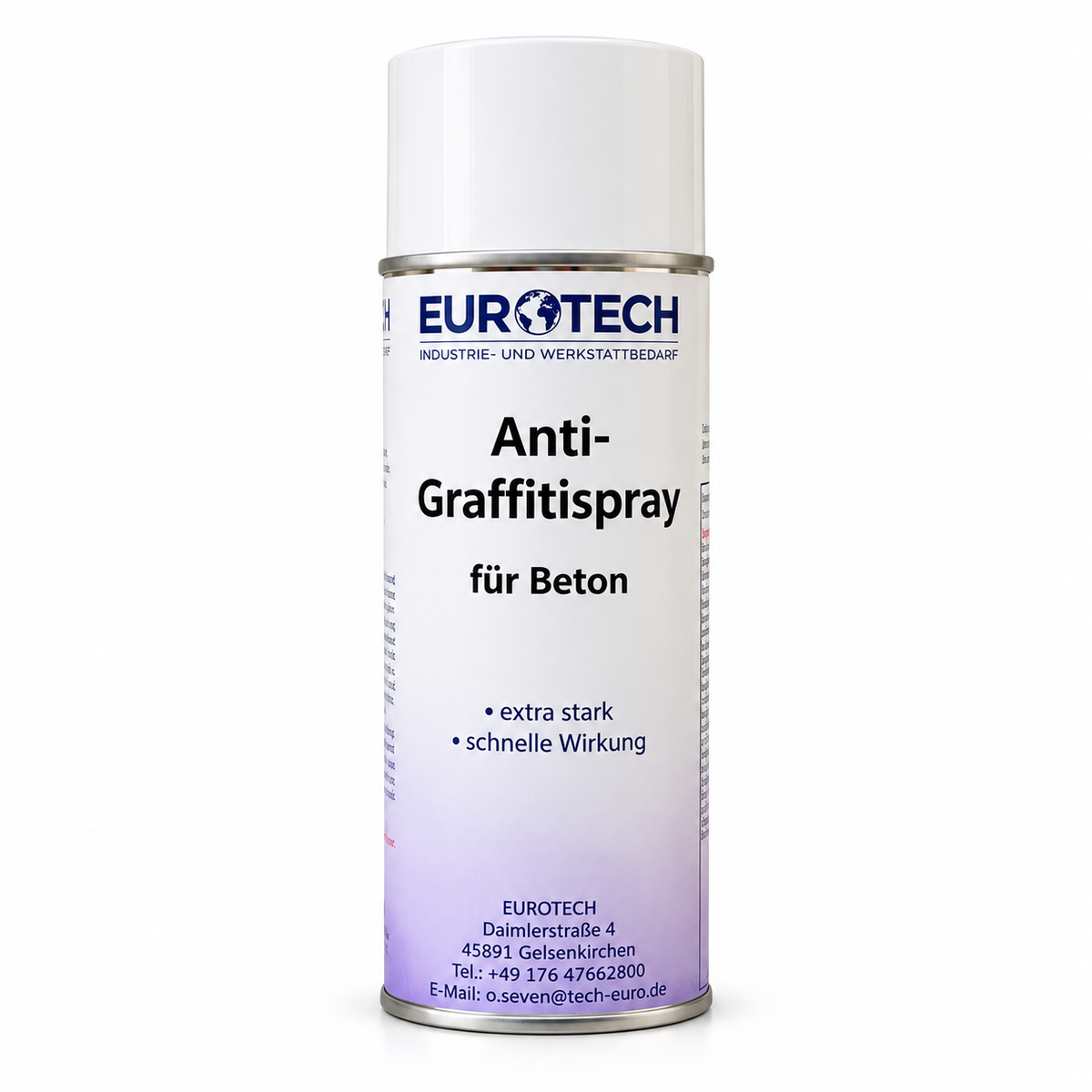 Anti-Graffitispray für Beton, 400-ml-Dose auf weißem Hintergrund