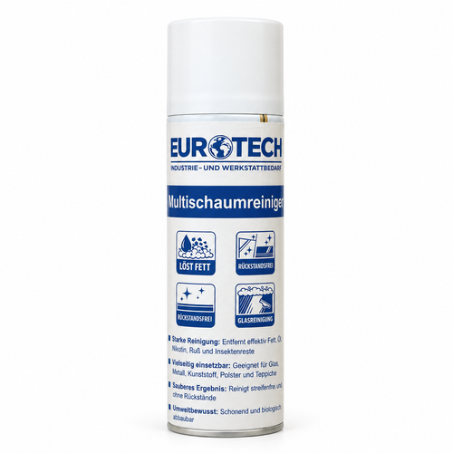 EUROTECH Multischaumreiniger 500 ml | Aktivschaum – Produktansicht auf weißem Hintergrund