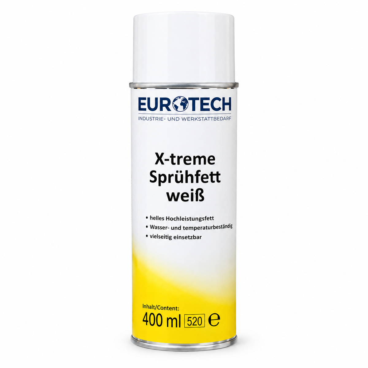 Visualisierte Produktansicht: X-treme Sprühfett weiß 400 ml auf weißem Hintergrund